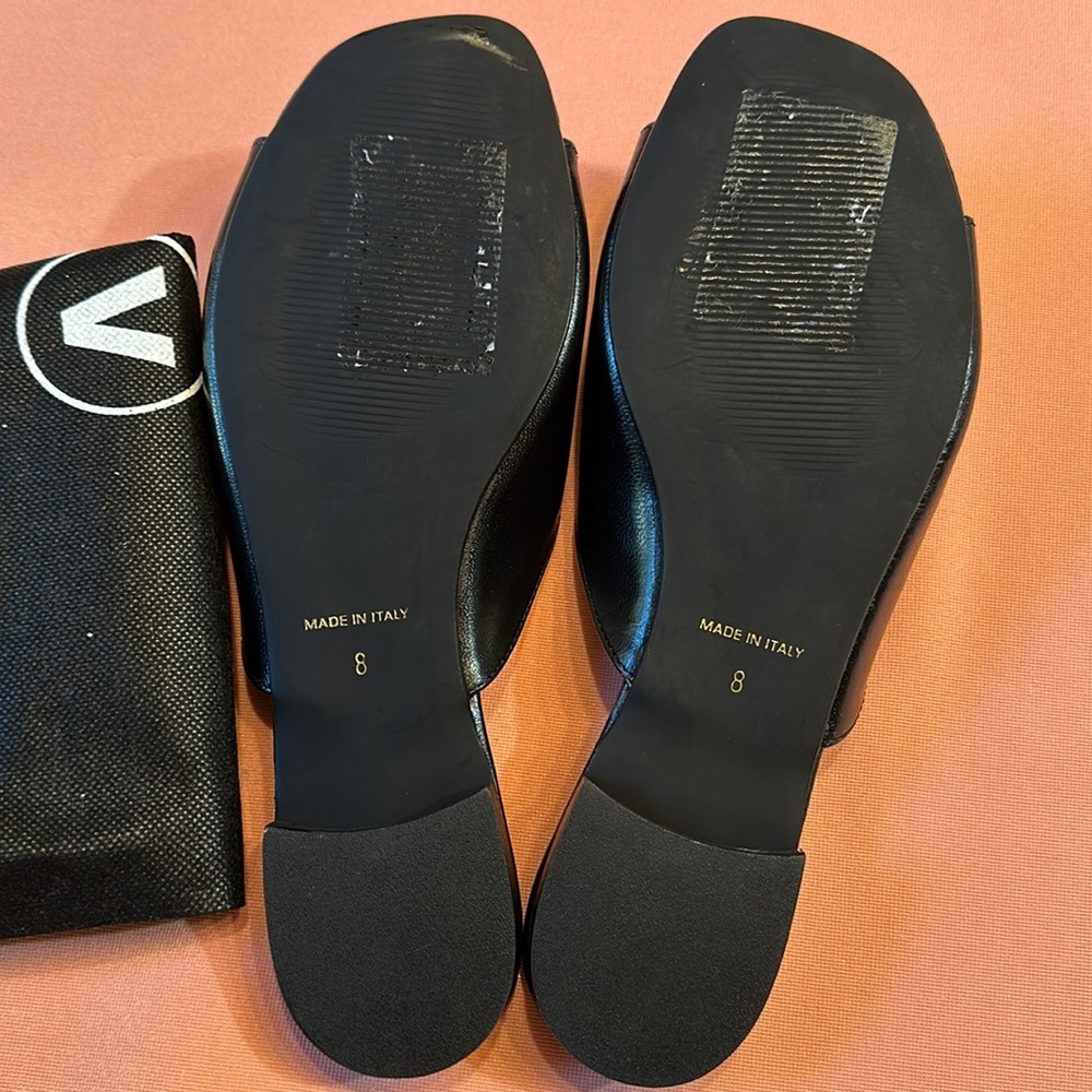 New Valentino Leather Sandals. Black. Size 8. Dust Bag Included. - Picture 7 of 8